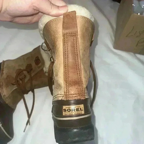 Sorel Alpine Womens Brown Insulated Leather Waterproof Made In Canada SZ 7 - Picture 9 of 14